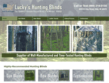 Tablet Screenshot of luckyshuntingblinds.com